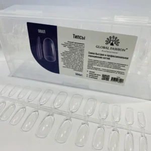 Gel Tips Oval Global Fashion clear 504τμχ